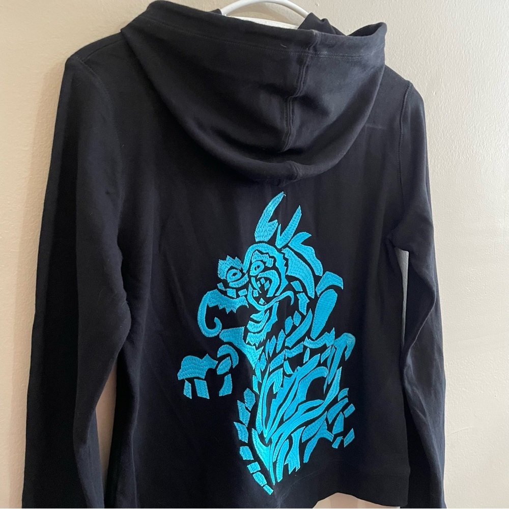 Y2K Romeo & Juliet Couture Black Dragon Zip-Up Hoodie – L (Fits M/L) Like New - Picture 11 of 15